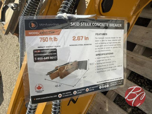 lot 38 image: Wolverine CB11-750F Skid Steer Concrete Breaker