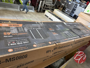 lot 42 image: Galvanized  LHR-MS0808 Apex Roof Metal Shed