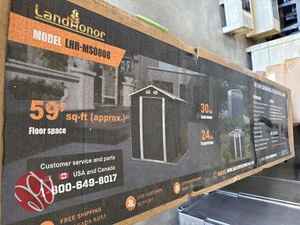 lot 44 image: Galvanized  LHR-MS0808 Apex Roof Metal Shed