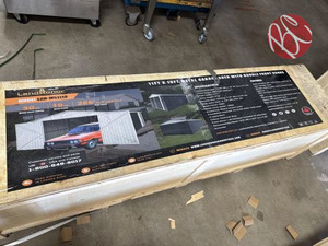 lot 45 image: Galvanized  LHR-MS0808 Apex Roof Metal Shed