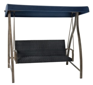lot 2 image: Agio Woven Patio Swing with Canopy and Sunbrella Fabric