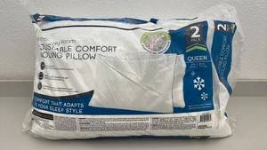 lot 9 image: 2-Pack Pure Living Queen Adjustable Comfort Cooling Pillows