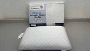 lot 18 image: Set of 2 Serenity Standard Cooling Memory Foam Pillow 24x16in