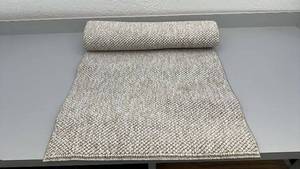 lot 26 image: Off the Loom Beige Runner Rug 2 ft x 7 ft Soft and Durable