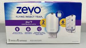 lot 33 image: Zevo Flying Insect Trap Set with 2 Devices and 5 Refill Cartridges
