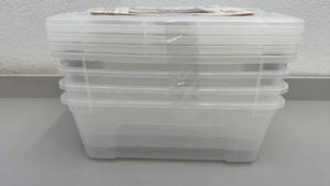 lot 51 image: Set of 4 IRIS Buckle-Up Storage Boxes 12.2L Stackable