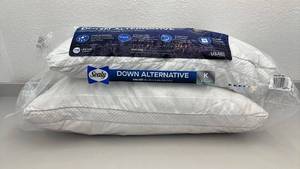 lot 56 image: Sealy Sterling Collection Down Alternative King Pillows 2-Pack