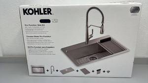 lot 59 image: KOHLER Pro-Function Sink Kit with Spring Faucet and Accessories