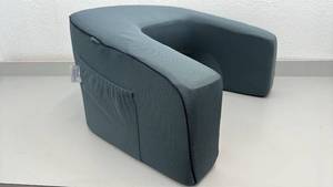 lot 64 image: Lap Desk with Removable Knit Cover and Memory Foam - some scuffing top of cover