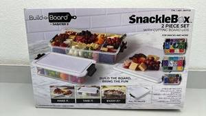 lot 71 image: SnackleBox 2 Piece Set with Cutting Board Lids