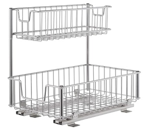 lot 73 image: Trinity Sliding Undersink Organizer with Top Basket