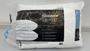 lot 83 image: Beautyrest Black Cooling Memory Foam Gel Fiber Queen Pillows 2-Pack