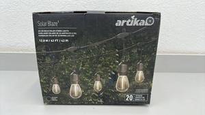 lot 93 image: Artika Solar Blaze 20 LED Bulb Solar String Lights 42ft