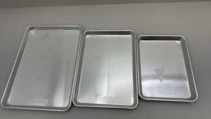 lot 120 image: Set of 3 Nordic Ware Aluminum Baking Sheets