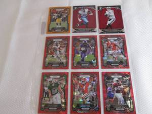 lot 27 image: 9 Prizm Draft Picks Red Cracked Ice...