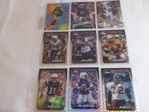 lot 60 image: 9 Topps Chrome Blue Cards...