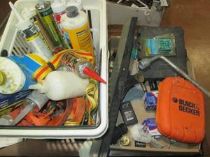 lot 243 image: Caulking, straps, squeegee head and...