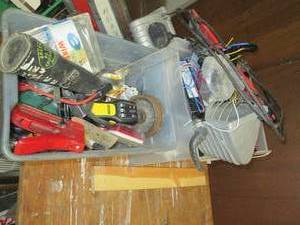 lot 259 image: Electrical supplies, hand tools, du...