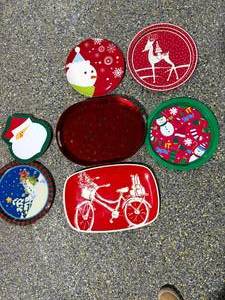 lot 60 image: Metal & Melamine Christmas Serveware