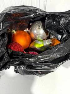 lot 20 image: Large Bag of Oversized Christmas Ornaments