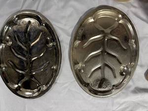 lot 62 image: Carving Trays  Ornate Floral Engraving