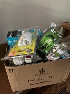 lot 28 image: EcoSmart, GE, and Other Brand Light Bulbs