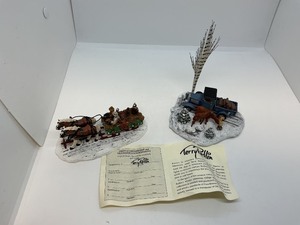 lot 185 image: Hawthorne Village Terry Redlin Figurines Pleasures of Winter & Truck and Deer