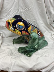 Hand-Painted Talavera Ceramic Frog Planter