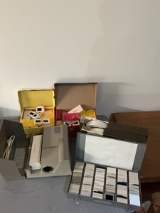 lot 24 image: Slide Projector with Case and Collection of Organized Slides