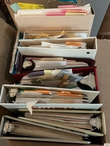 lot 29 image: Cookbooks and Handwritten Recipes with Binders and Recipe Cards