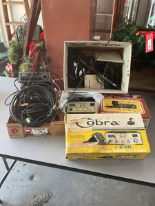 lot 44 image: Cobra, Lafayette, and Hygain CB Radios with Accessories