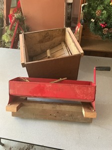lot 45 image: Log Maker and Wooden Box for Crafting or Recycling
