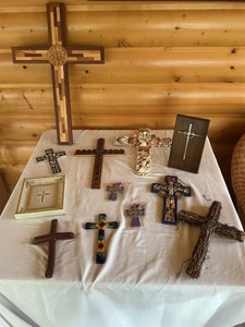 lot 127 image: Decorative Crosses Made from Various Materials