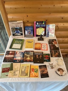 lot 155 image: Faith-Based Books and Religious Items Including Bibles and DVDs