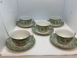 lot 164 image: Florence Pattern Tea Cup And Saucer Set By Clarice Cliff, England