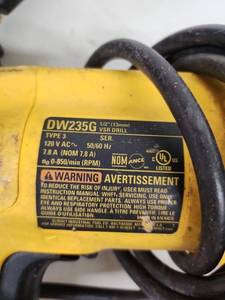 lot 10 image: Lot of 3 Power Tools Bostitch Circular Saw, DeWalt VSR Drill, Reciprocating Saw