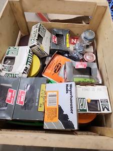 lot 38 image: Large Mixed Lot of Nails Screws and Hardware in Storage Crate