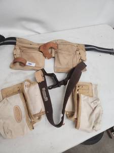 lot 52 image: Set of 2 Leather Carpenter Tool Belts
