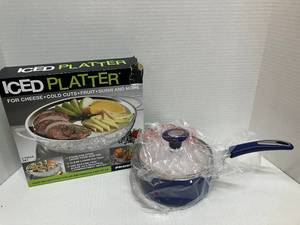 lot 29 image: Saucepan and Iced Platter