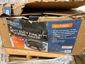 lot 39 image: Mountain Valley Heavy Duty Fire Pit With Steel Grate