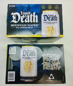 lot 197 image: 2x 6pk Liquid Death Water- Mountain Water