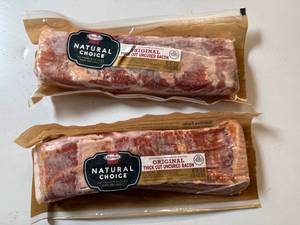 lot 52 image: AA. 2x 20oz Natural Choice Original Thick Cut Bacon