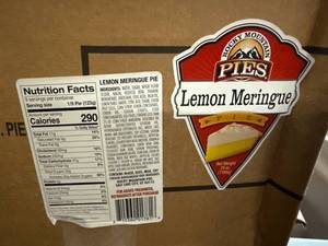 lot 93 image: 3x Lemon Meringue Pies-Rocky Mountain Pies