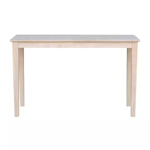 lot 13 image: Shaker Sofa Table, 48x16x30 Inch, Unfinished Wood