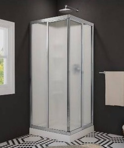 lot 14 image: MAAX Mediterranean III 32 x 32 Polystyrene Center Drain Shower Kit