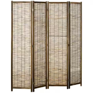 lot 25 image: 3-Panel Bamboo Room Divider Privacy Screen