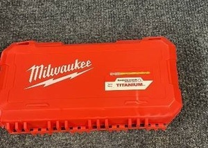 lot 41 image: Milwaukee Titanium Drill Bit Set with Storage Case