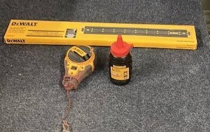 lot 68 image: DeWalt Workshop Storage System, Chalk Reel, and 4oz Red Chalk Set