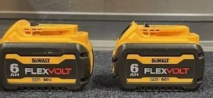 lot 69 image: Pair of DeWalt FlexVolt 6.0Ah 20V60V Max Batteries