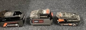 lot 72 image: Set of 3 Assorted Power Tool Batteries